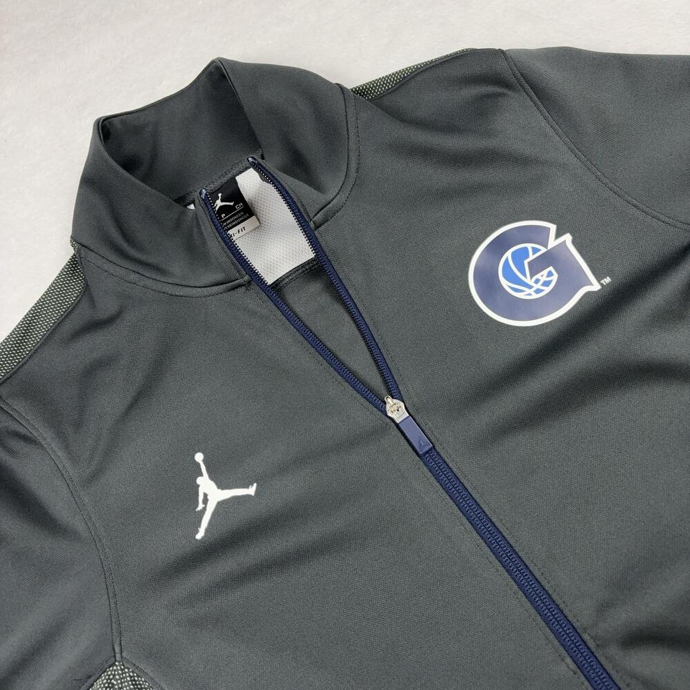 Georgetown Hoyas Jordan Jacket Men S Gray Basketball Dri-FIT Full Zip Elite